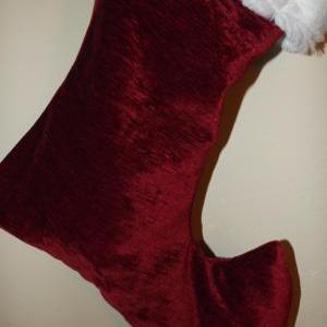 Christmas Stocking Elf Style Traditional Red..